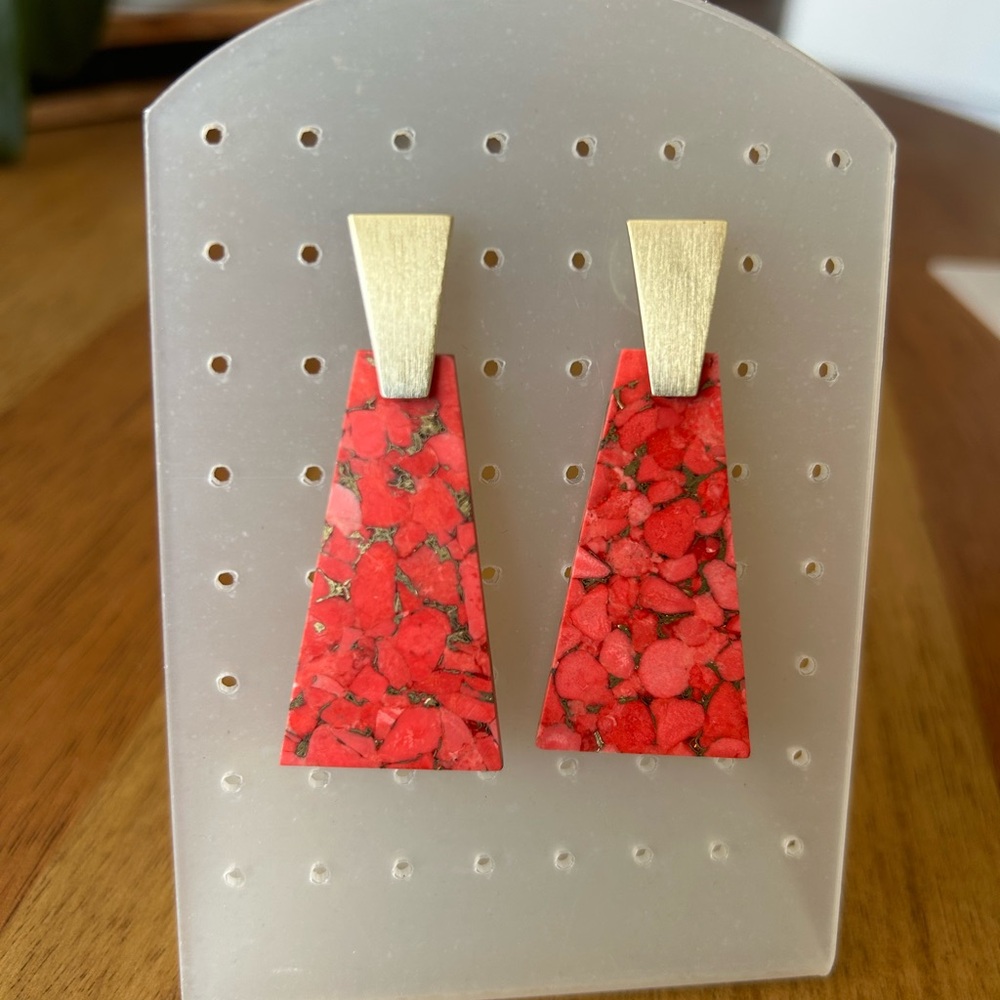 Chic Hot Pink Mosaic Earrings- Kendra Scott